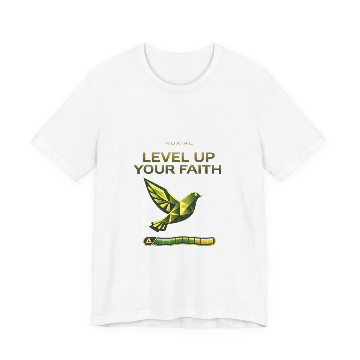 Level Up Your Faith T-Shirt — "God Patched My Broken Soul" Inspirational Christian Tee