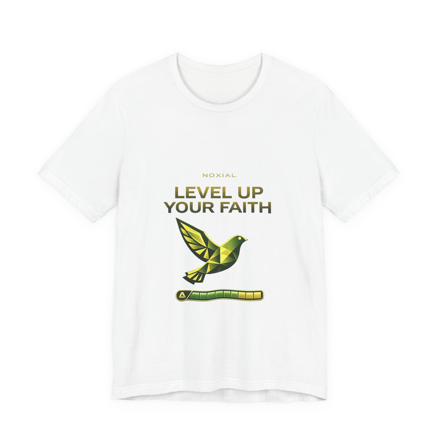 Level Up Your Faith T-Shirt — "God Patched My Broken Soul" Inspirational Christian Tee